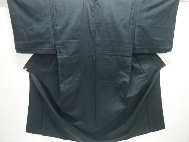 JAPANESE KIMONO / ANTIQUE HITOE MENS KIMONO ENSEMBLE / SILK / HAND WOVEN TSUMUGI